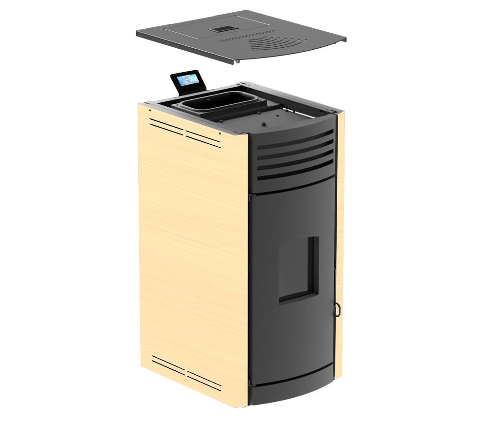 RobinWood Pelletkaminofen wasserführend Enya Aqua Beige 12-30 kW<br>(Variante: 12 kW) RobinWood Pelletkaminofen wasserführend Enya Aqua Beige 12-30 kW<br>(Variante: 12 kW)